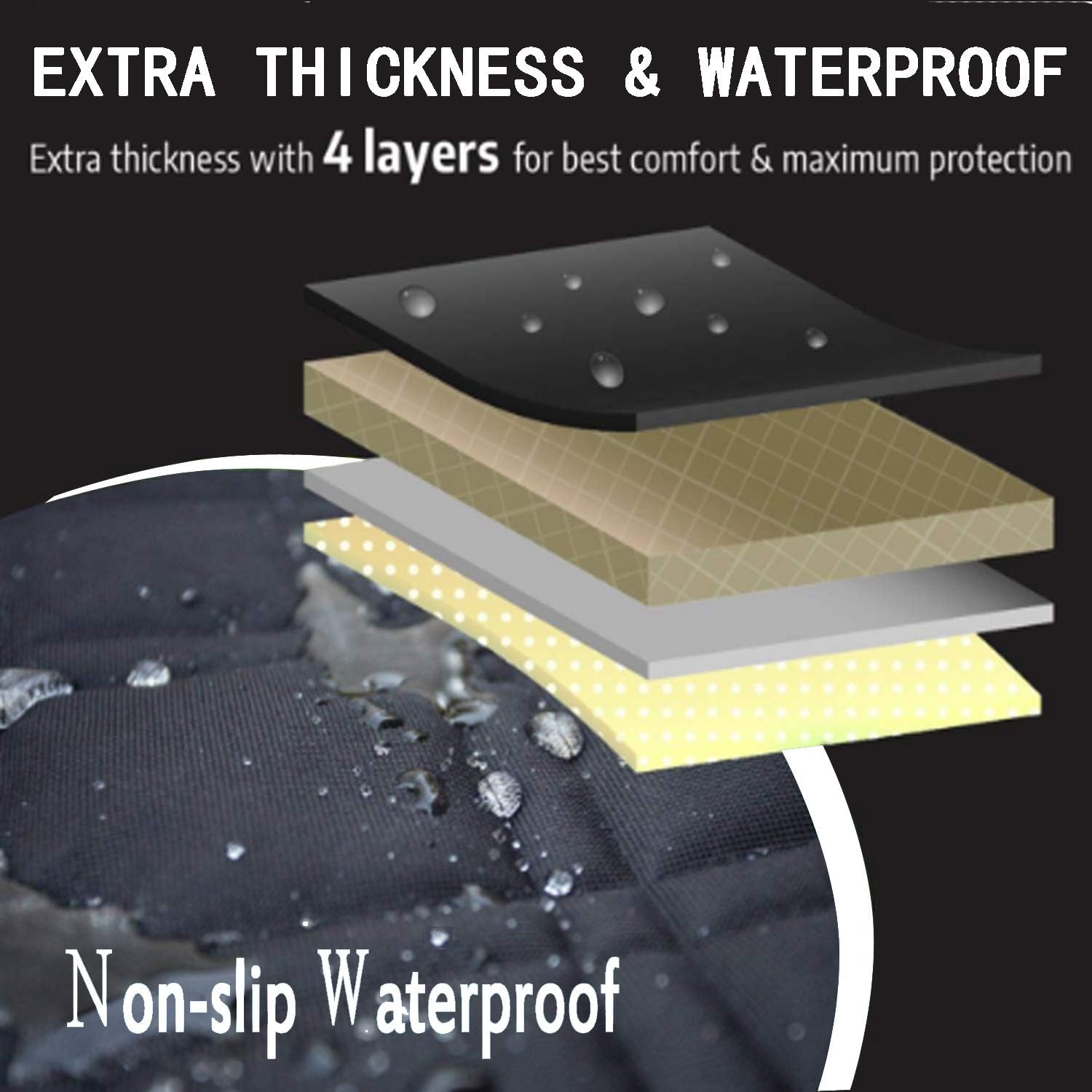 AsFrost Dog Seat Cover Cars Trucks SUVs, Thick 600D Waterproof Pet Car Seat Cover Dog, Heavy Duty & Wear-Resistant Durable Nonslip Backing with Side Flaps, Scratchproof Dog Front Seat Cover