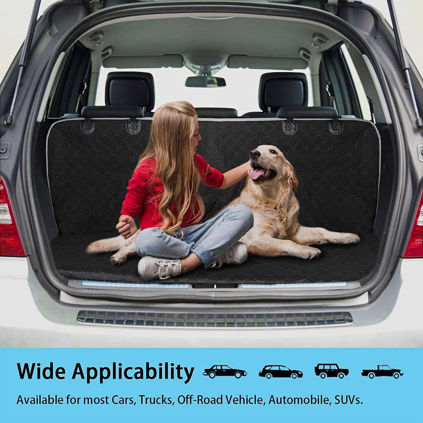 Mancro Dog Car Seat Cover for Back Seat, 2026 Upgraded 600D Heavy Duty Waterproof & Scratch-Resistant Dog Hammock for Car, Back Seat Pet Cover for Dogs with Sedan, Trucks and SUVs, Standard, Black