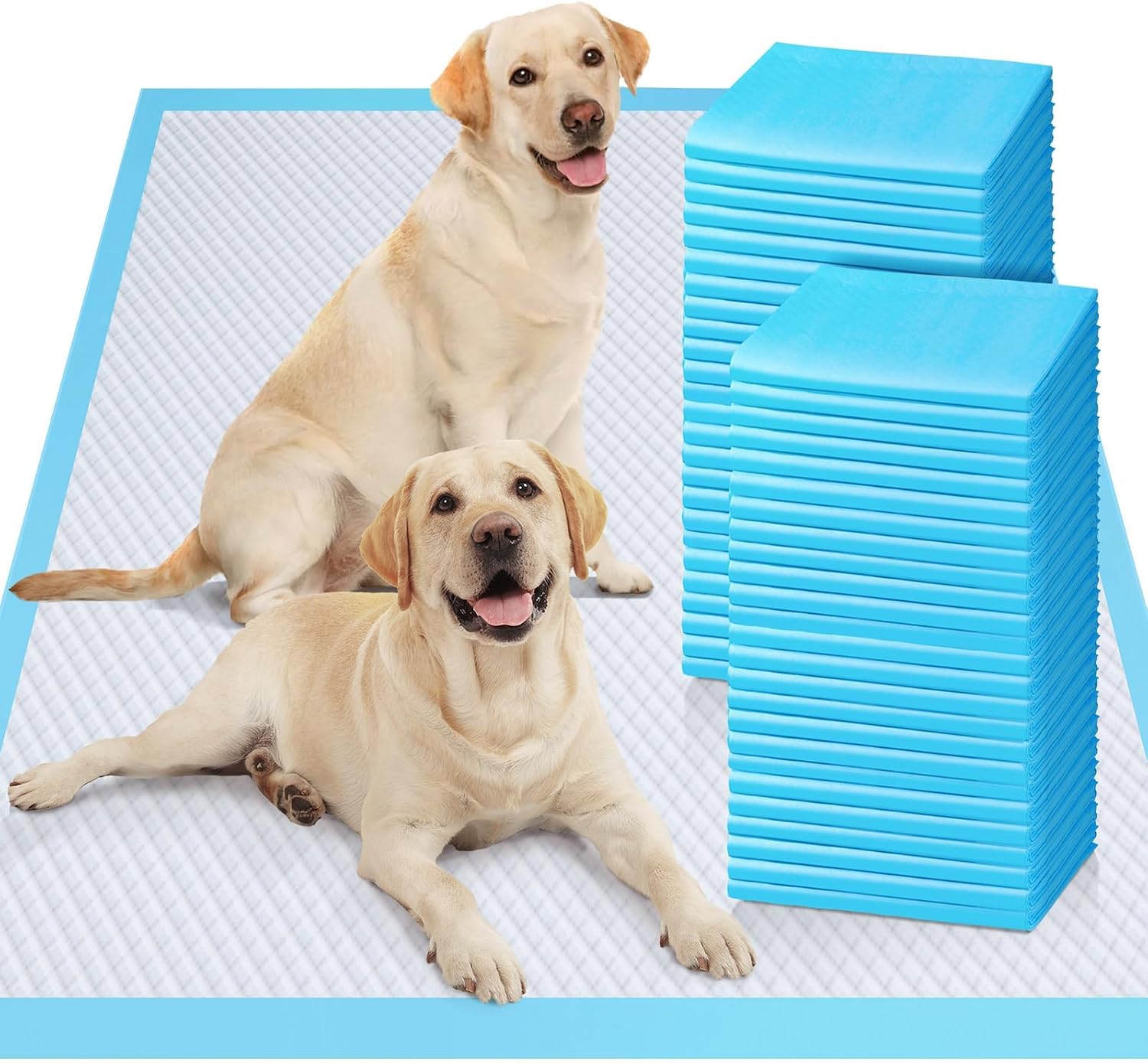 Gimars XL 6-Layer Ultra Absorbent 1200ml 48-Hour Leak-Proof Dog Pee Pads, Quick Dry Extra Large Puppy Pads for Puppy Training, Senior & Incontinent Dogs, Cats, Overnight Use, 30"x36", 50 Count