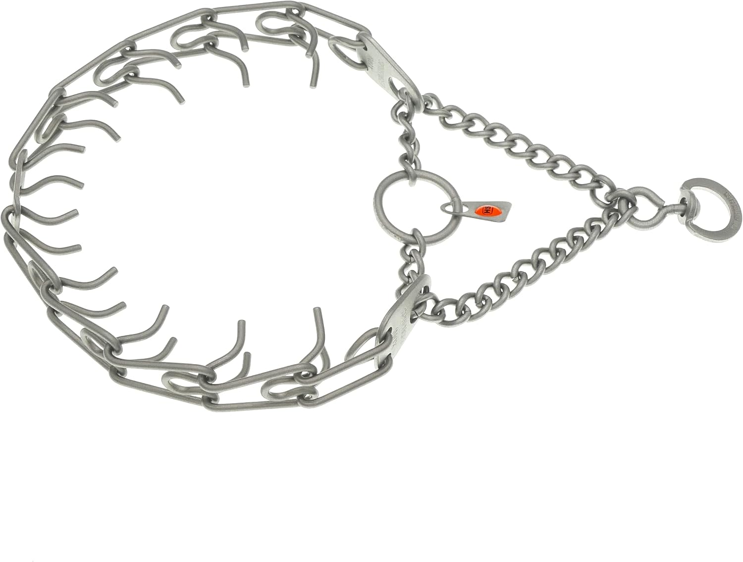 Herm Sprenger Matte Stainless Steel Scratch Resistant Dog Collar with Swivel D-Ring Training Collar for Small Dogs Made in Germany (16in x 2.25mm (Neck Size up to 13 in) | Matte)