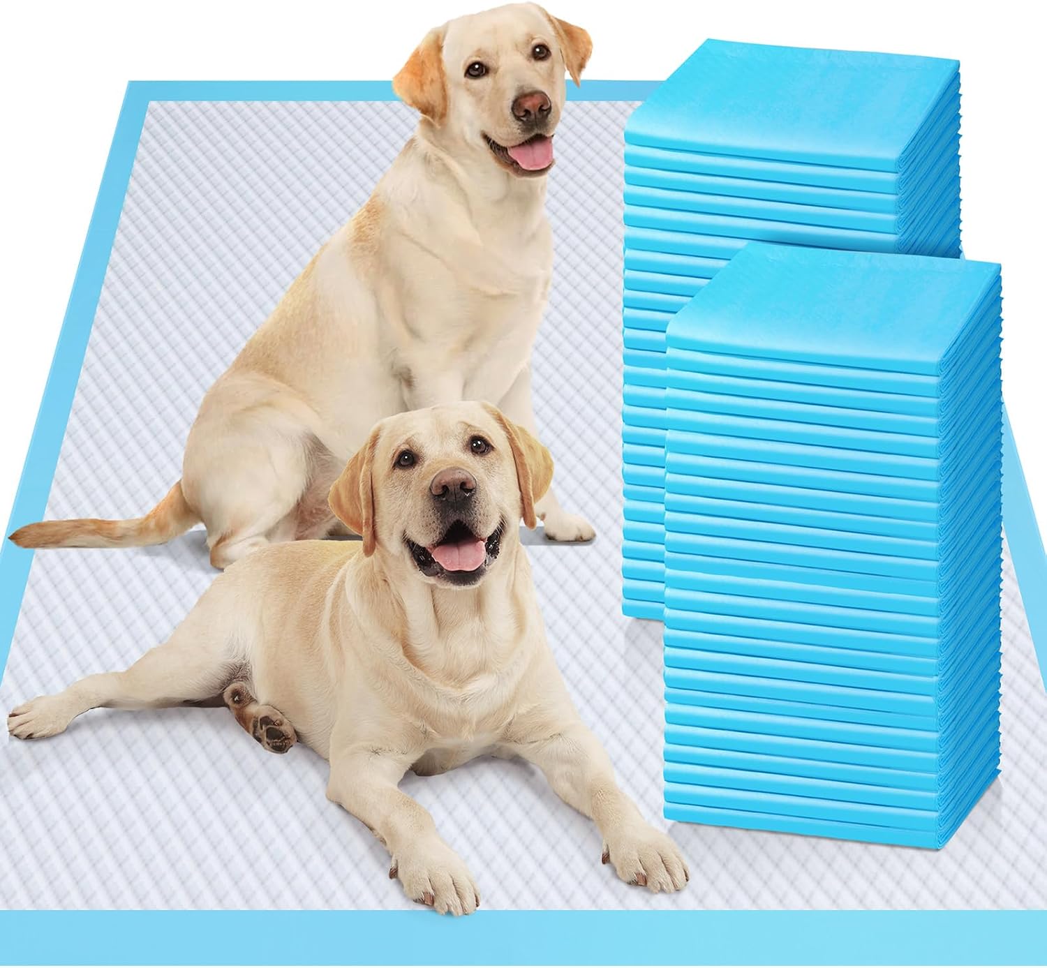 Gimars XL 6-Layer Ultra Absorbent 1200ml 48-Hour Leak-Proof Dog Pee Pads, Quick Dry Extra Large Puppy Pads for Puppy Training, Senior & Incontinent Dogs, Cats, Overnight Use, 30"x36", 50 Count