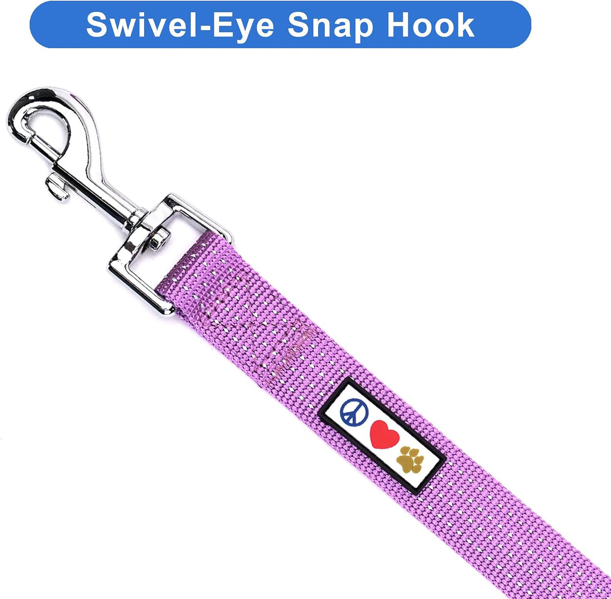 Pawtitas Orchid Dog Leash 6 ft XS/S Reflective Durable Lightweight Dog Lead for Small Dogs and Puppies