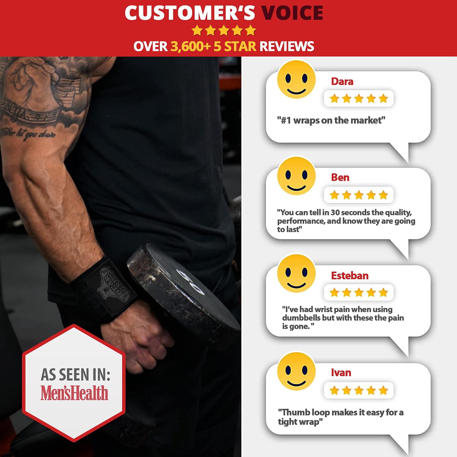 Bear Grips Wrist Wraps for Weightlifting | Weight Lifting Wrist Straps for Weightlifting | Extra Strength Gym Wrist Wraps | Two Wrist Wrap Per Pack | 12” & 18” | Lifting Wrist Wraps for Men & Women