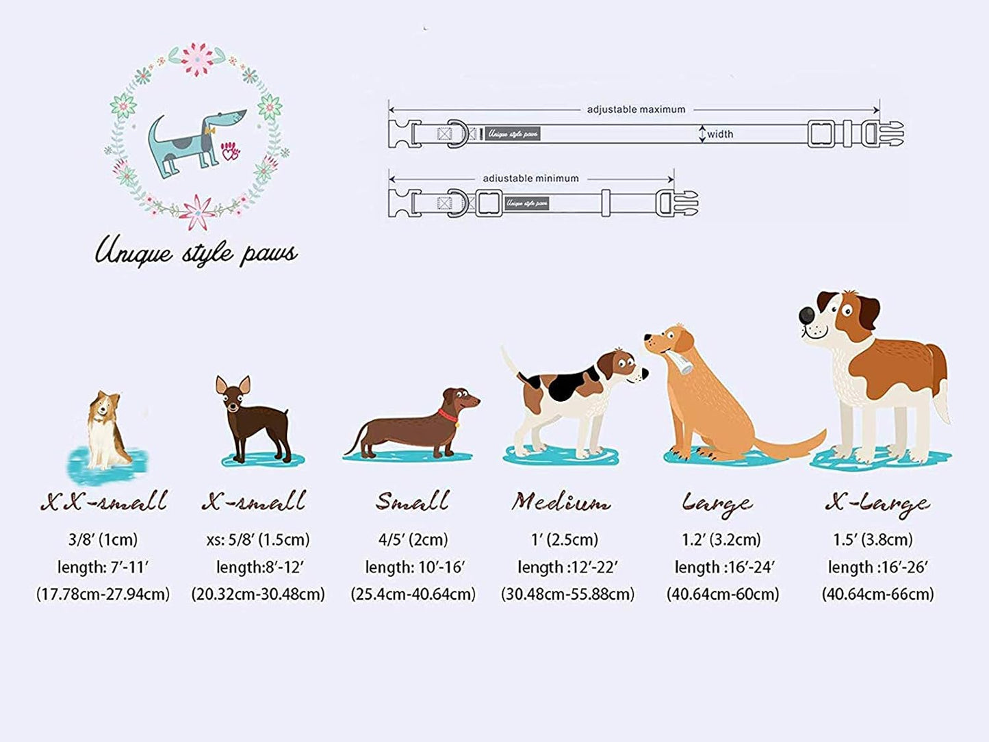 Unique style paws Plaid Dog Collar with Bow Pet Gift Adjustable Soft and Comfy Bowtie Collars for Small Medium Large Dogs