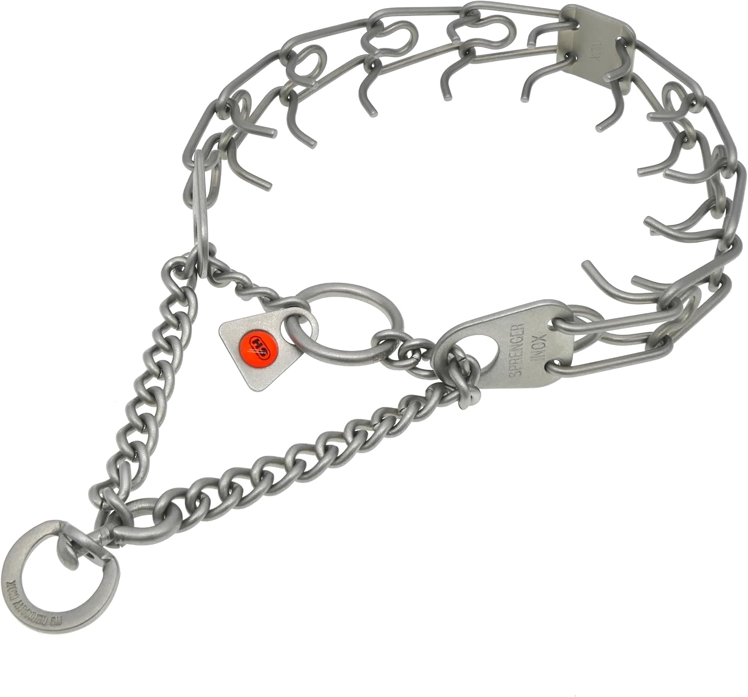 Herm Sprenger Matte Stainless Steel Scratch Resistant Dog Collar with Swivel D-Ring Training Collar for Small Dogs Made in Germany (16in x 2.25mm (Neck Size up to 13 in) | Matte)
