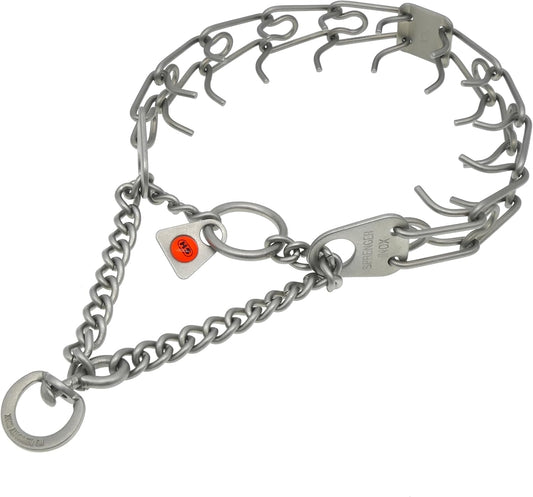 Herm Sprenger Matte Stainless Steel Scratch Resistant Dog Collar with Swivel D-Ring Training Collar for Small Dogs Made in Germany (16in x 2.25mm (Neck Size up to 13 in) | Matte)
