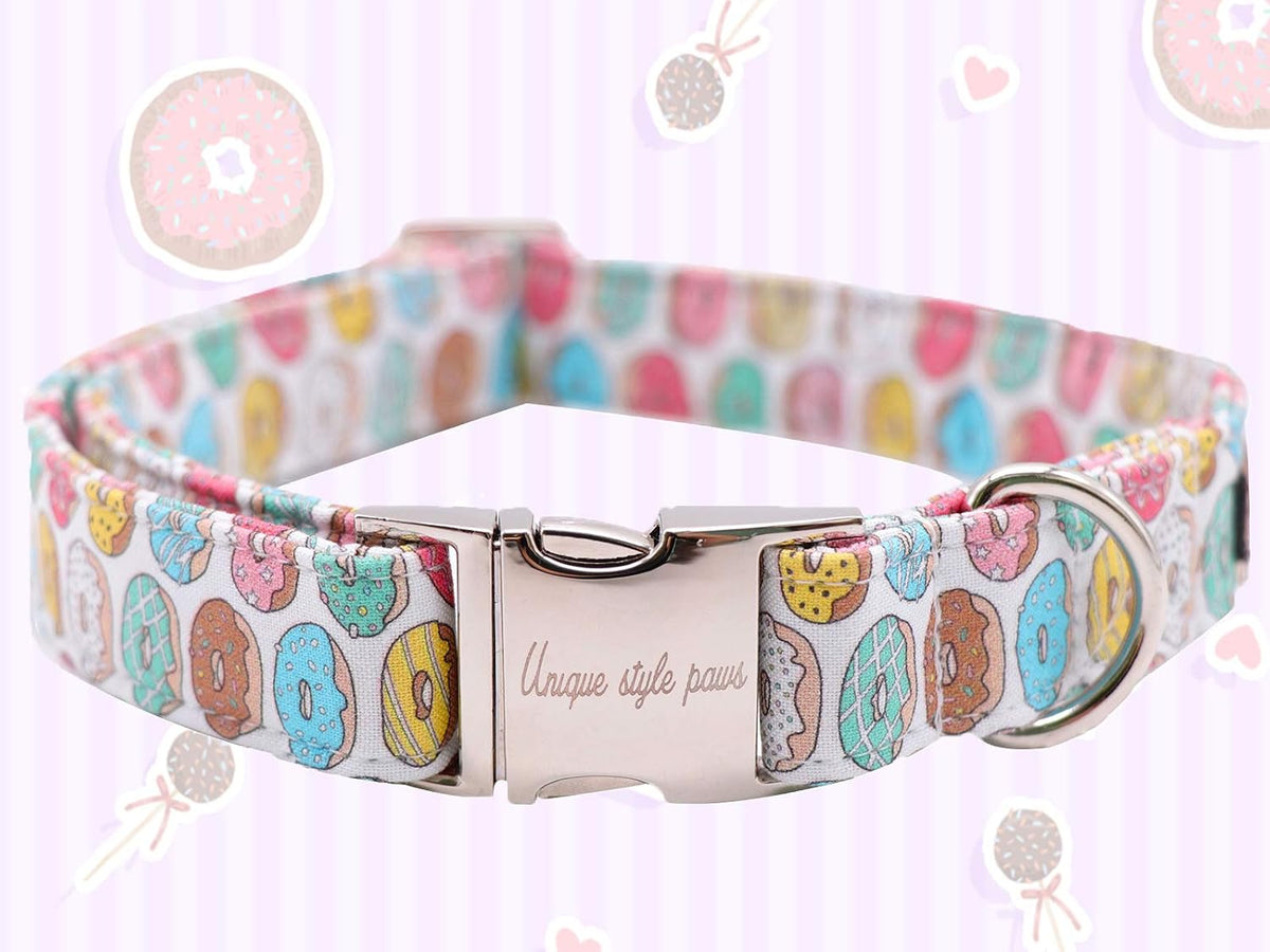 Unique Style Paws Dog Collar with Bow, Bowtie Dog Collar Adjustable Collars for Small Medium Large Dogs and Cats