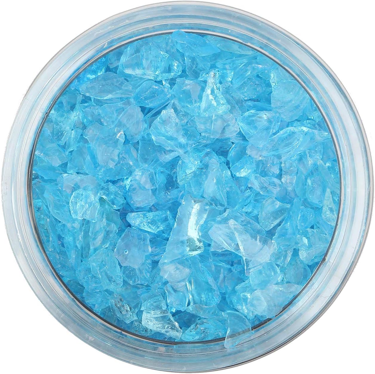 ZenQ Crushed Glass for Crafts, Resin Art. Sea Blue, 1.5 lbs
