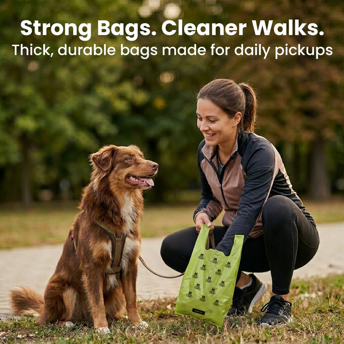 Pogi’s Dog Poop Bags with Handles – Extra-Thick, Leak-Proof, Large, Fresh Scent, 900-Count