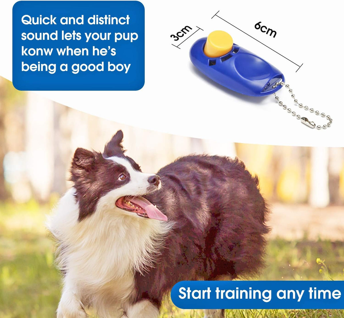 BAAPET 15/20/30/50/100 ft Long Dog Training Leash with Clickers for Small, Medium and Large Dogs or Cats (50 Feet, Black)