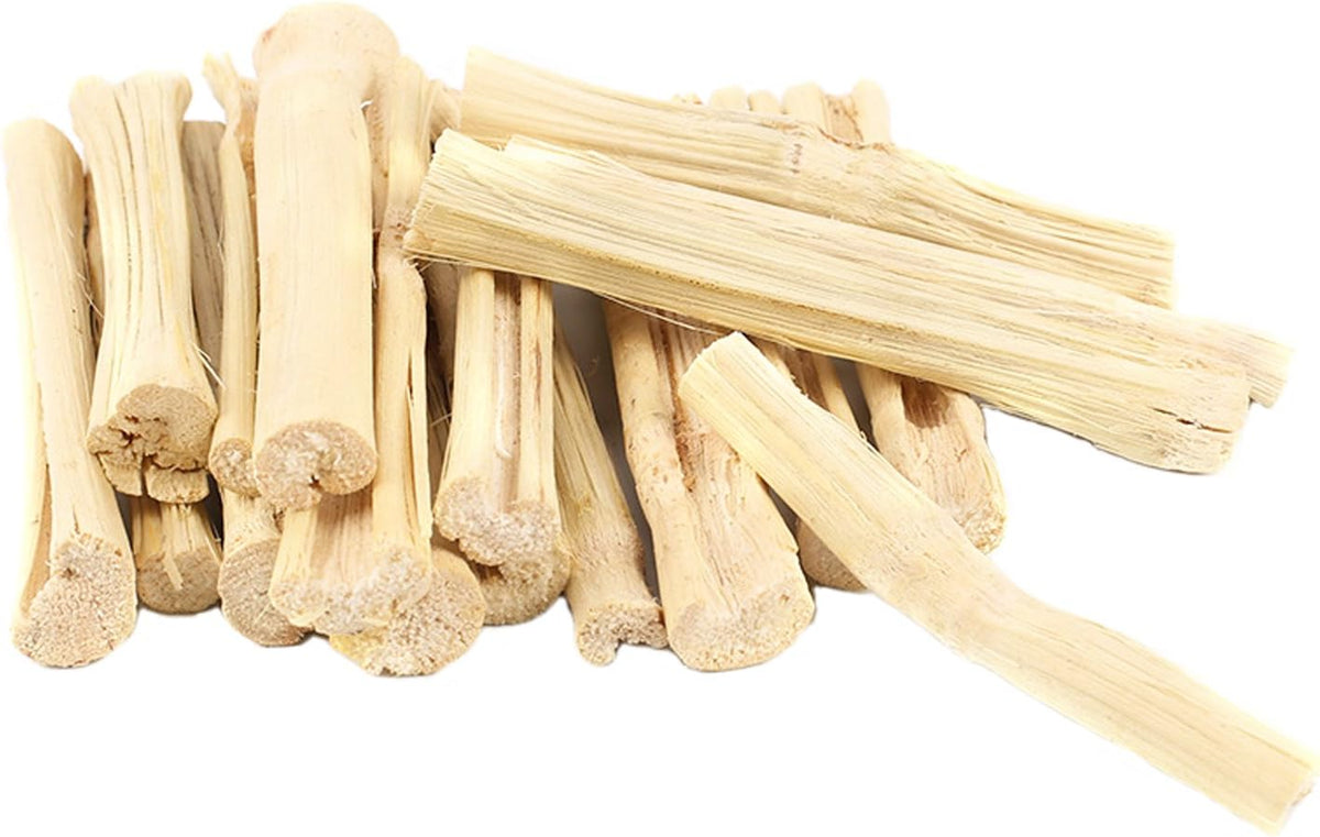 BWOGUE 300g Pet Snacks Sweet Bamboo Chew Toy for Squirrel Rabbits Guinea Pigs Chinchilla Hamster (About 10-14 Sticks)
