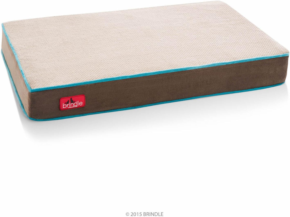 Brindle Waterproof Designer Memory Foam Pet Bed-Removable Machine Washable Cover-4 Inch Orthopedic Pet Bed-Joint Relief