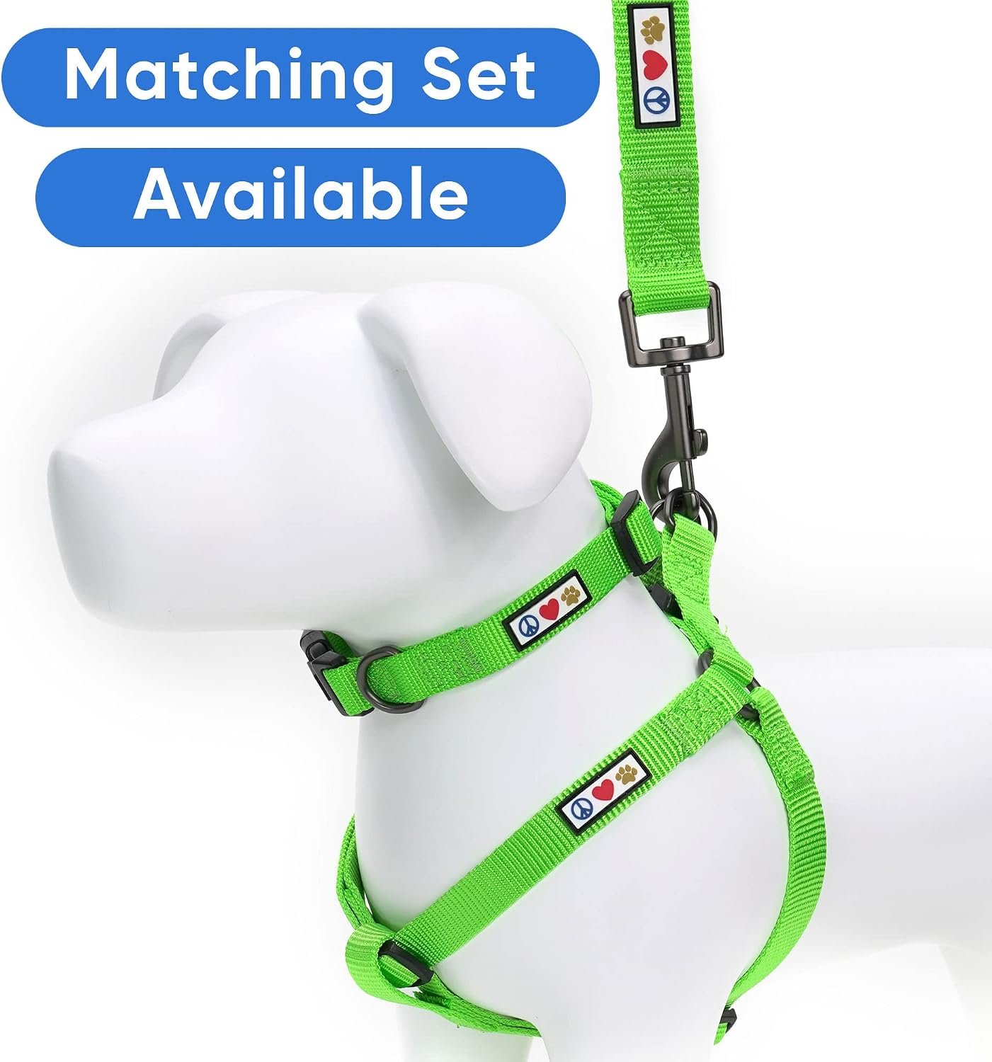 Pawtitas Dog Collar for Large Dogs Adjustable Dog Collar Heavy Duty Waterproof Collars for Dogs with Quick-Release Buckle - Green Dog Collar for Large Breeds