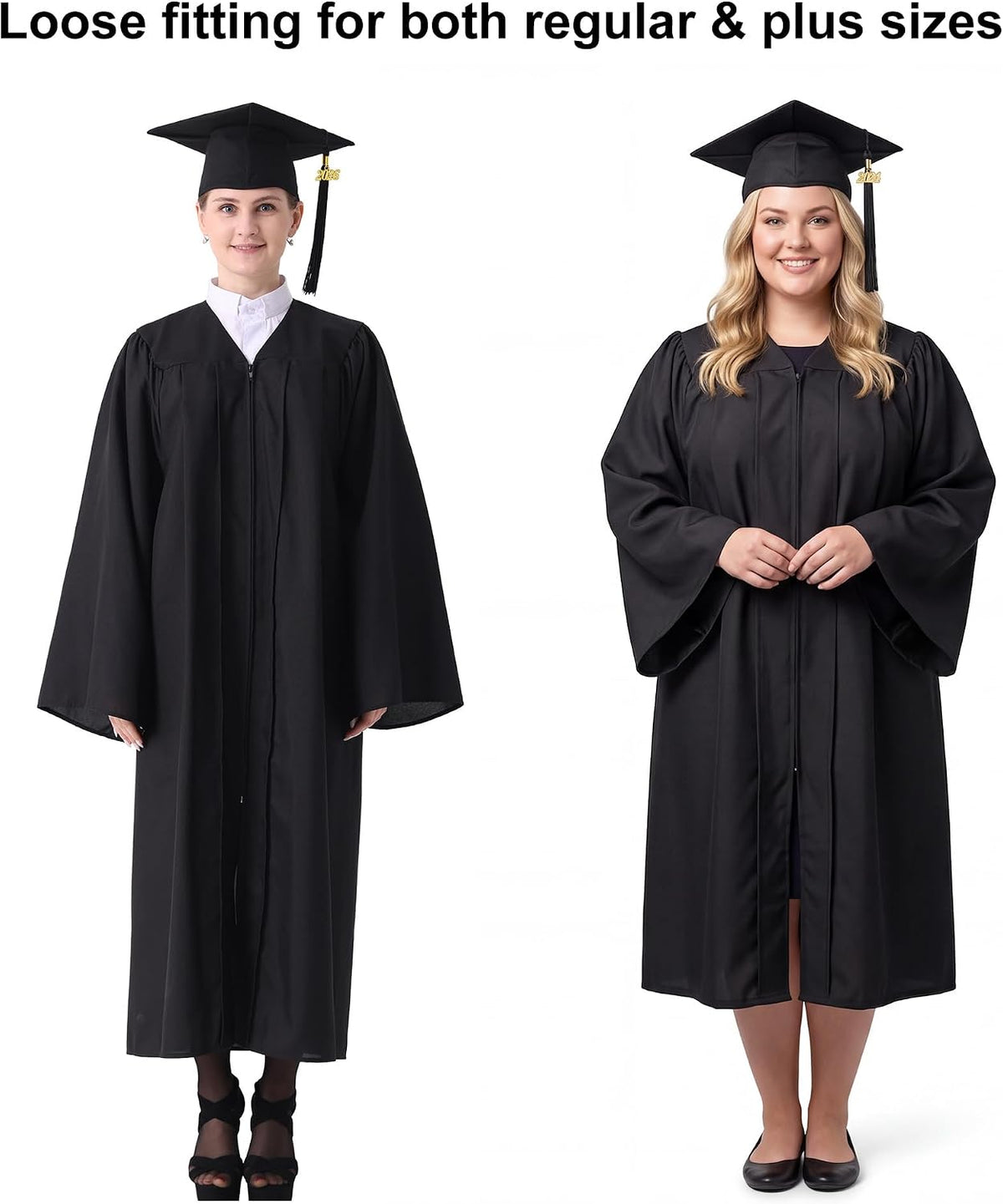 GraduatePro Matte Graduation Cap and Gown Class of 2026 Set Bulk with Tassel for High School & College 12 Colors