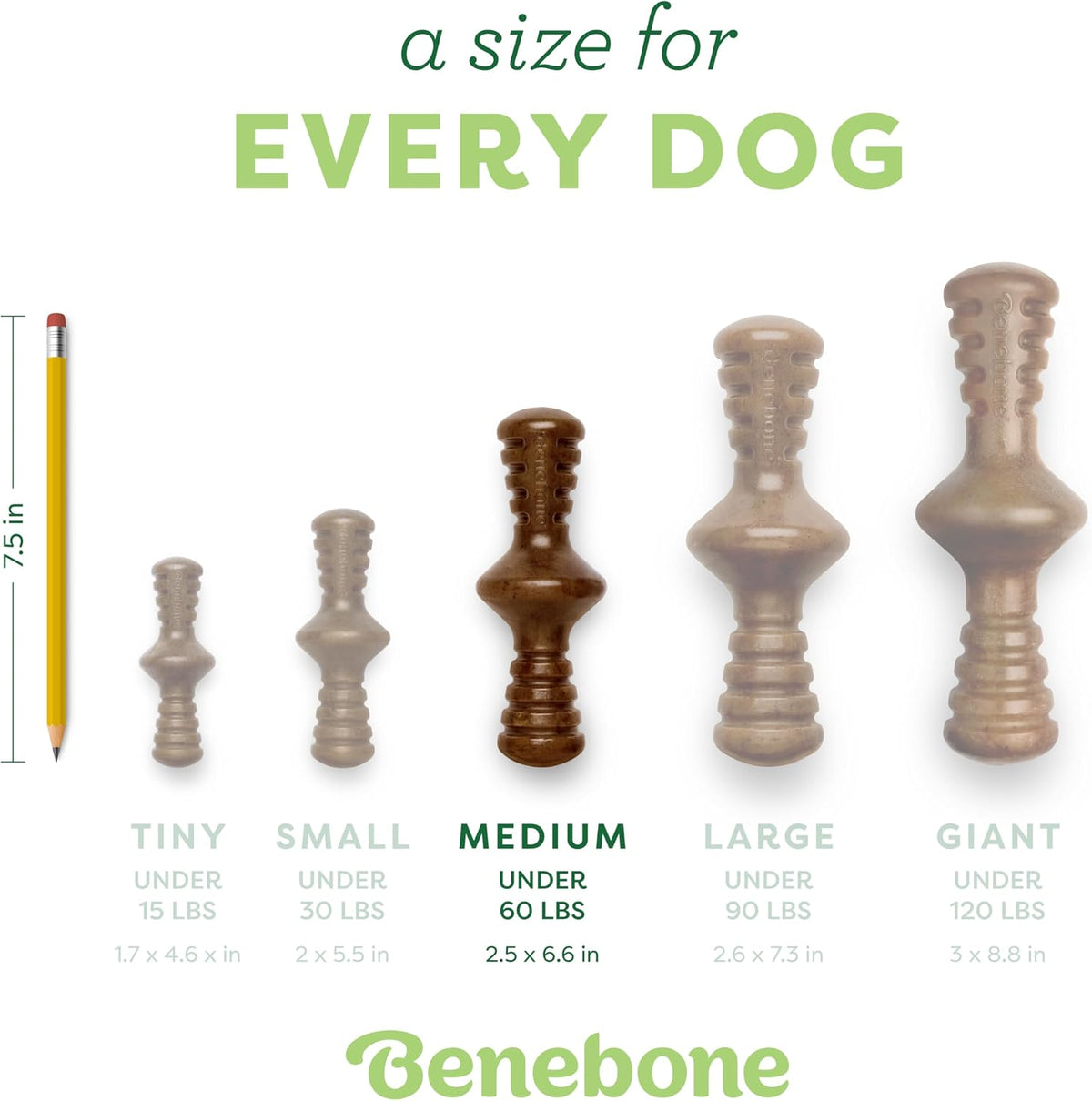 Benebone Zaggler Rolling Dog Chew Toy for Aggressive Chewers, Real Chicken, Made in USA, Medium