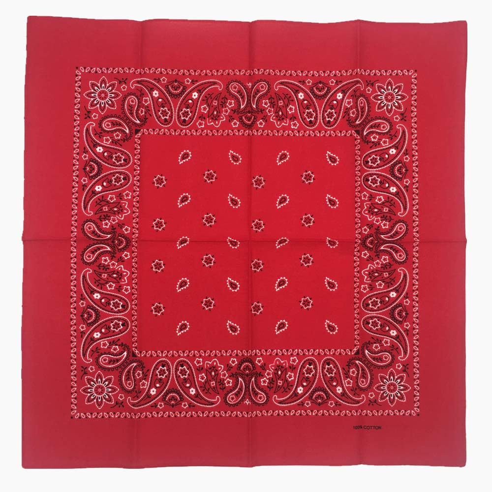Vamqor 100% Cotton 10 Pack Fine Bandanas
