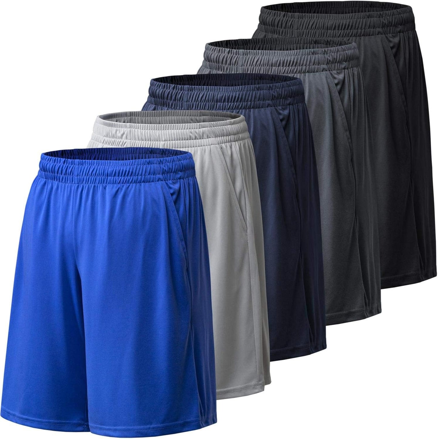 BALENNZ Athletic Shorts for Men with Pockets and Elastic Waistband Quick Dry Activewear