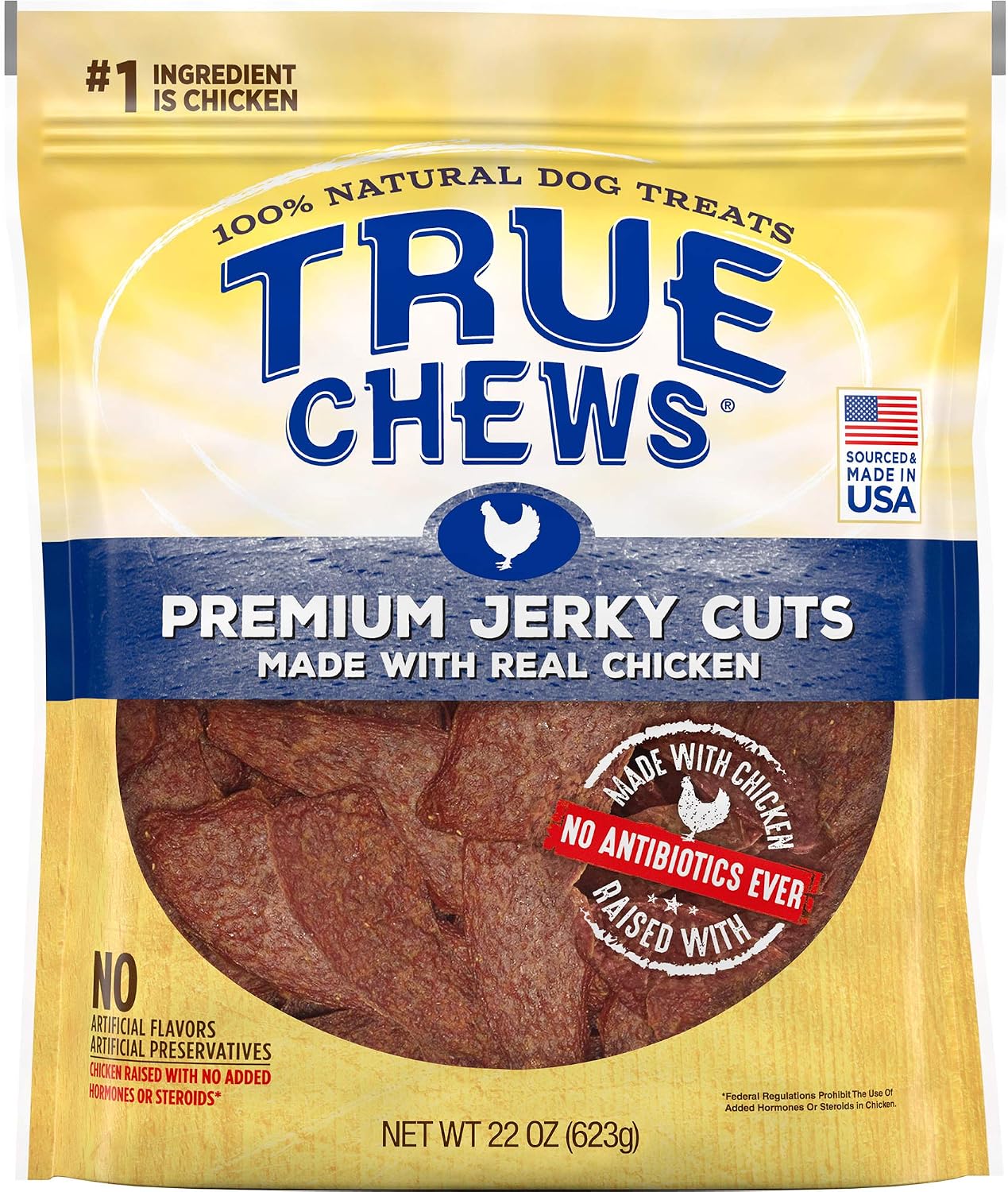 True Chews Natural Dog Treats Premium Jerky Cuts Made with Real Chicken