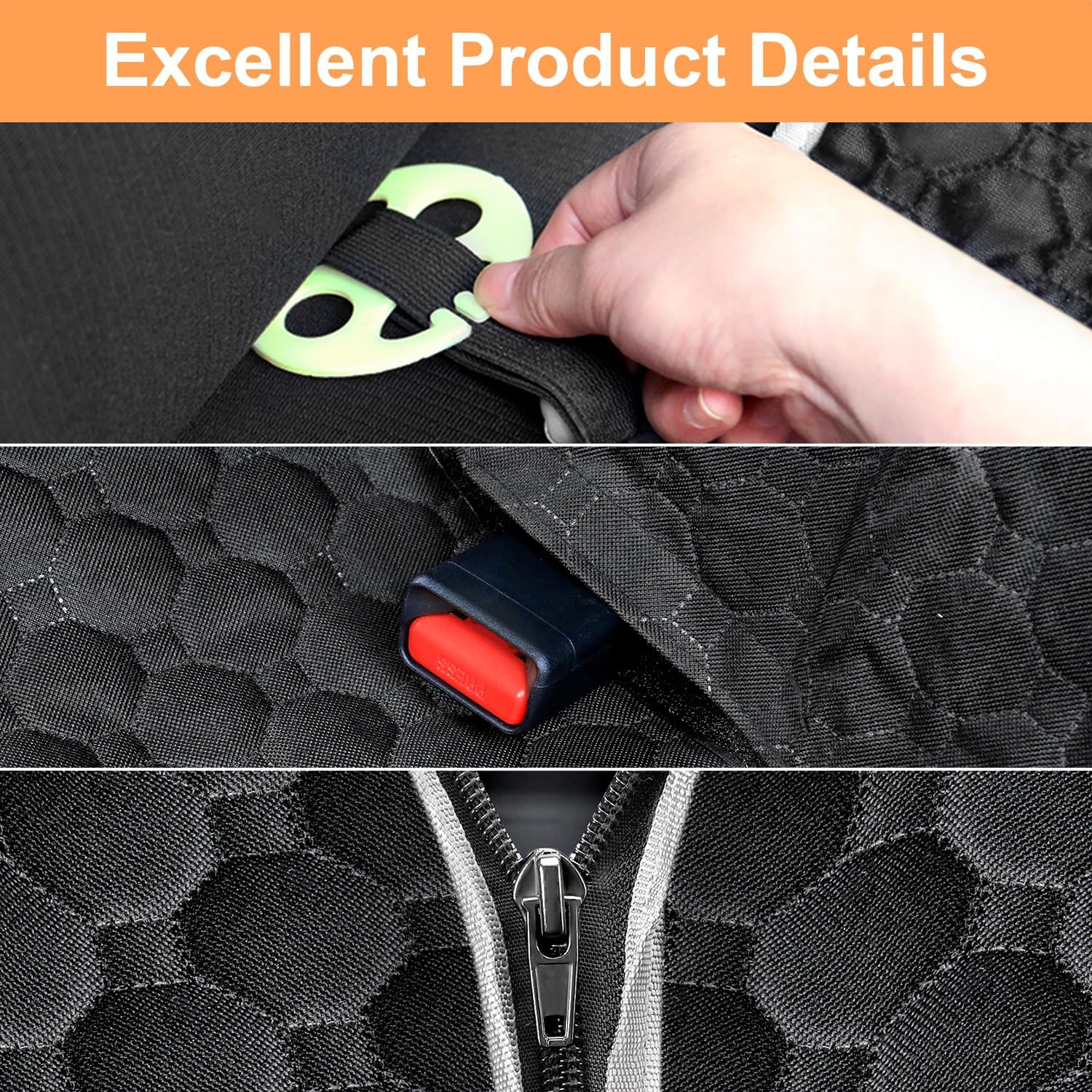 Mancro Dog Car Seat Cover for Back Seat, 2026 Upgraded 600D Heavy Duty Waterproof & Scratch-Resistant Dog Hammock for Car, Back Seat Pet Cover for Dogs with Sedan, Trucks and SUVs, Standard, Black