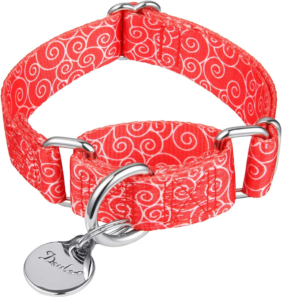 Dazzber Martingale Collar Dog Collar No Pull Pet Collar Heavy Duty Dog Martingale Collars Silky Soft with Unique Pattern for Medium and Large Dogs