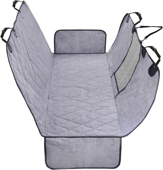 VIVAGLORY Dog Seat Cover Dog Hammock, Standard, Heather Black | Seat Cover for Car Suv & Truck, Back Backseat Split Hair Resistant Protector for Pet