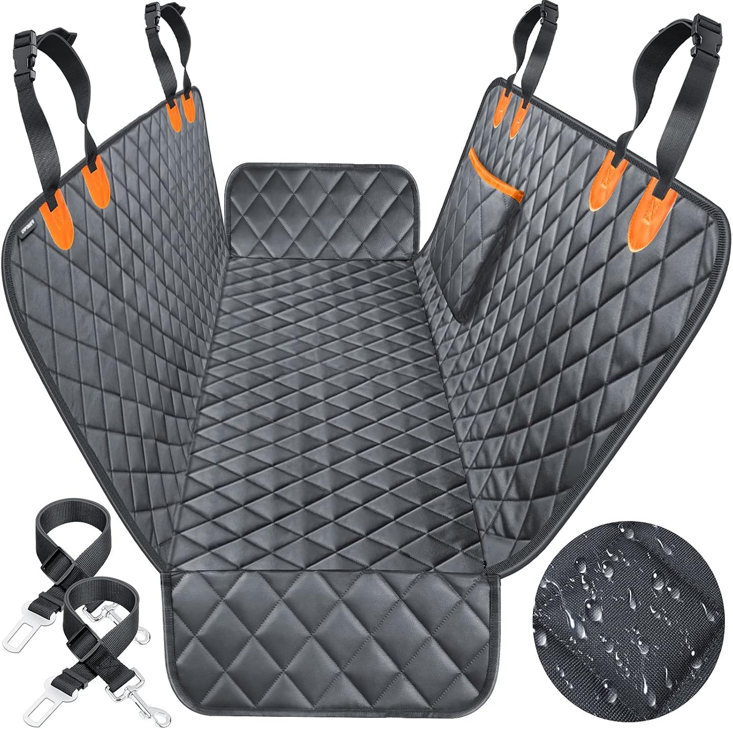 URPOWER Dog Car Seat Cover for Back Seat, Waterproof Car Seat Protector for Child Carseat & Pets, Nonslip Car Seat Covers for Large Sedans & Large SUVs
