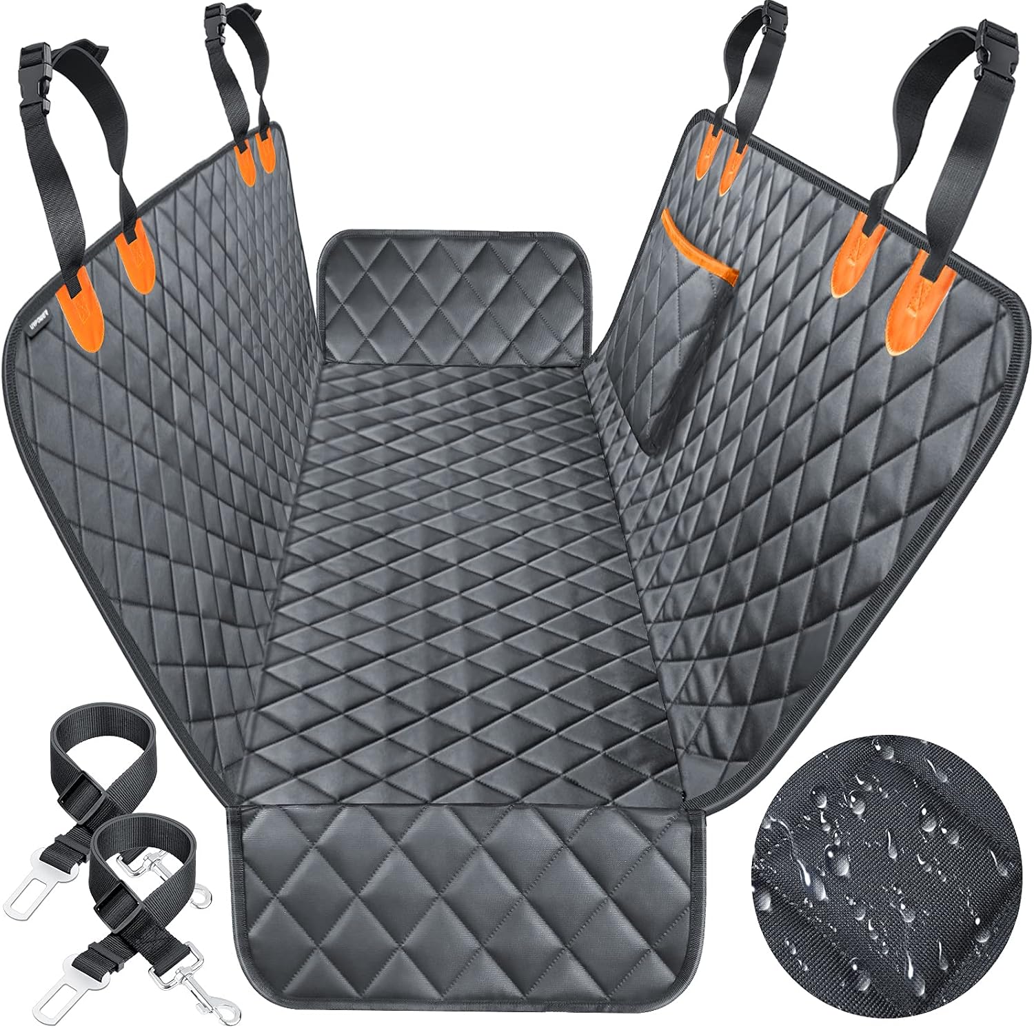 URPOWER Dog Car Seat Cover for Back Seat, Waterproof Car Seat Protector for Child Carseat & Pets, Nonslip Car Seat Covers for Large Sedans & Large SUVs
