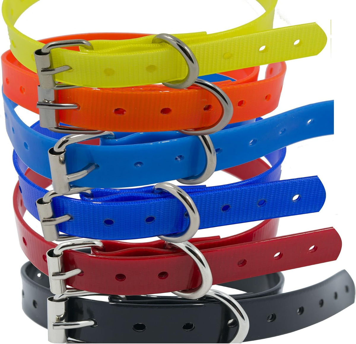 Replacement ¾” Dog Collar Strap Bands with Double Buckle Loop Training for All Brands of Pet Shock Bark e Collars and Fences.