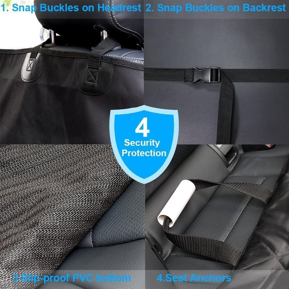 AsFrost Dog Seat Cover Cars Trucks SUVs, Thick 600D Waterproof Pet Car Seat Cover Dog, Heavy Duty & Wear-Resistant Durable Nonslip Backing with Side Flaps, Scratchproof Dog Front Seat Cover