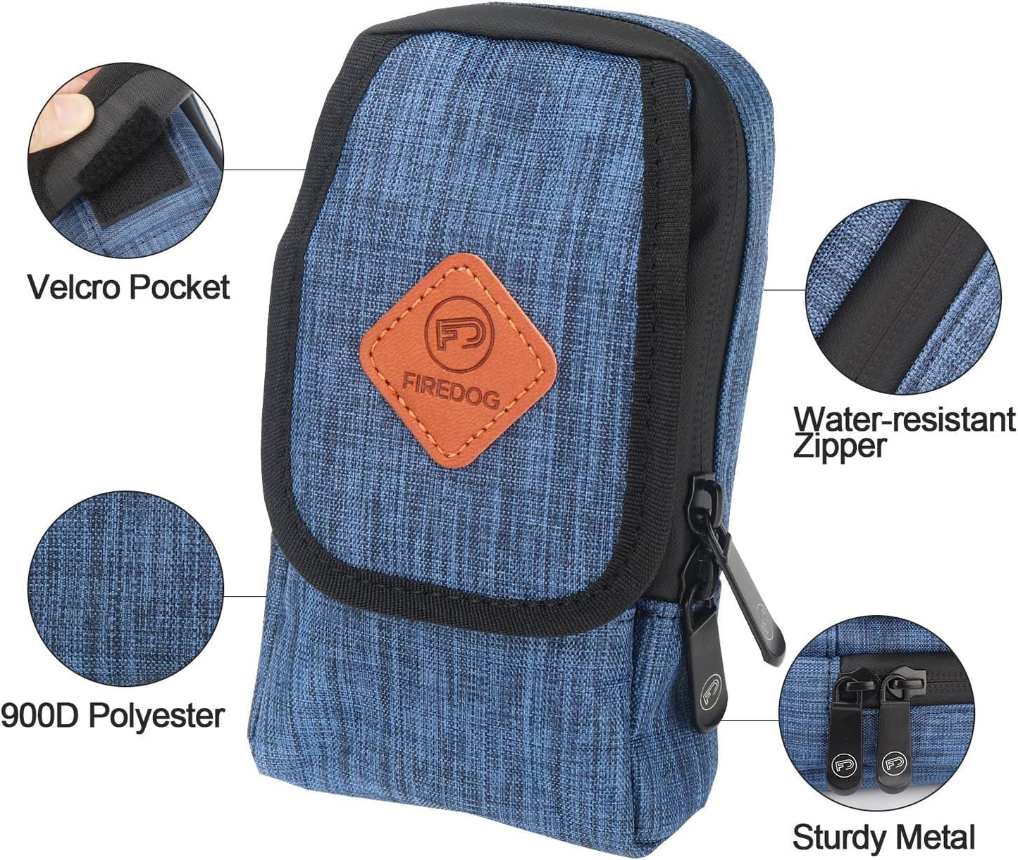 FIREDOG Smell Proof Bag, Odor Proof Pouch Mini Crossbody Bags for Travel Storage(Bright Blue)