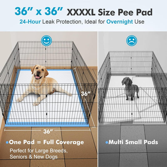 Gimars 4XL 36"x36" Thicken Heavy Absorbent Dog Pads 100 Pack - Jumbo Disposable Wee Wee Pads Quick Dry Leakproof Pee Pads for Dogs, Cats, Rabbits Pets