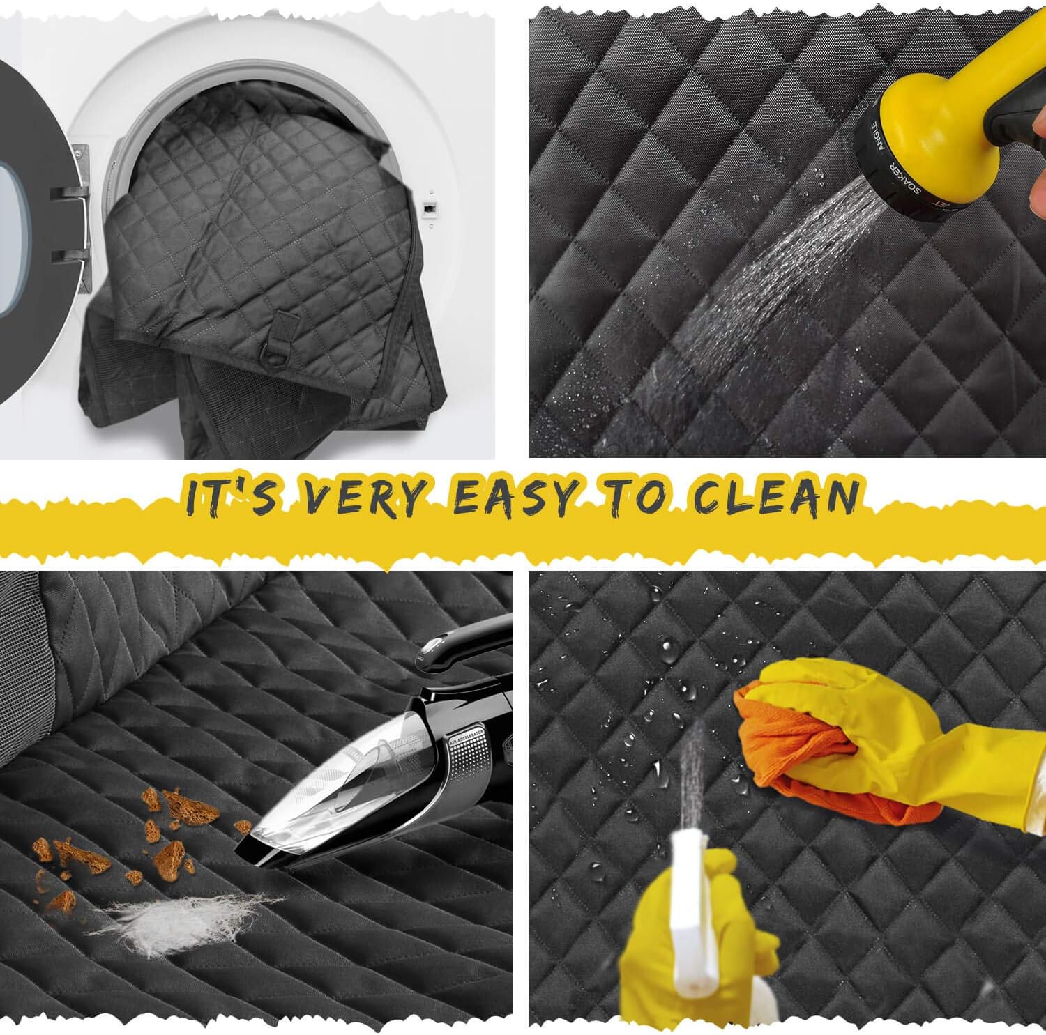 Vailge Dog Car Seat Cover for Back Seat, 100% Waterproof Back Seat Pet Cover for Dogs with Mesh Window, Scratch Prevent Antinslip Dog Hammock for Car