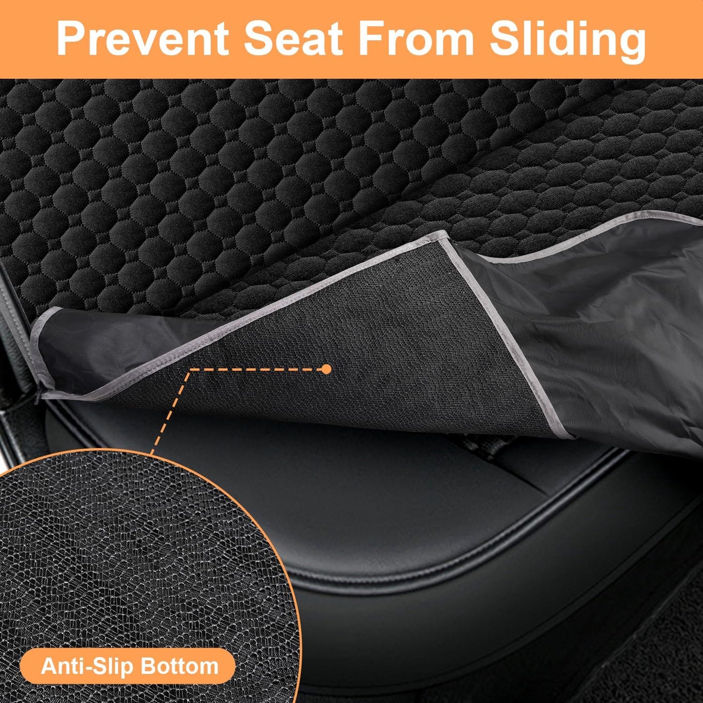 Mancro Dog Car Seat Cover for Back Seat, 2026 Upgraded 600D Heavy Duty Waterproof & Scratch-Resistant Dog Hammock for Car, Back Seat Pet Cover for Dogs with Sedan, Trucks and SUVs, Standard, Black