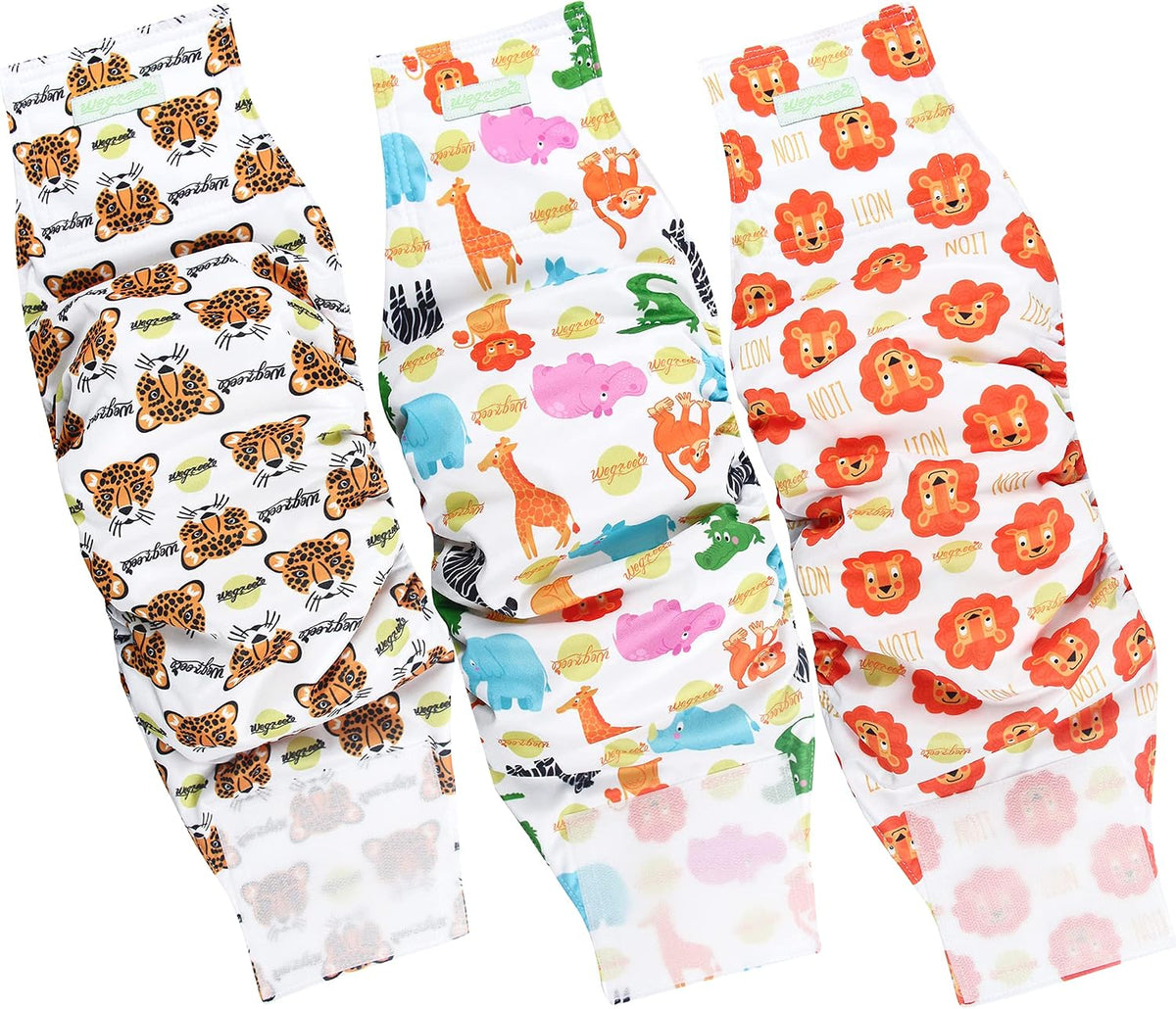 Wegreeco Washable Male Dog Belly Band (Stylish Pattern)- Pack of 3 - Washable Male Dog Belly Wrap, Dog Diapers Male (XS, Magic)