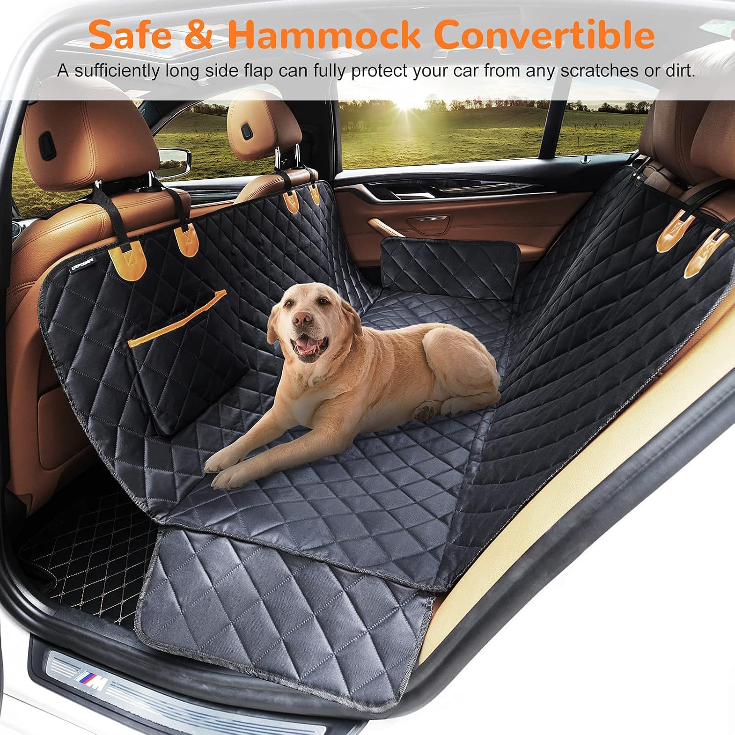 URPOWER Dog Car Seat Cover for Back Seat, Waterproof Car Seat Protector for Child Carseat & Pets, Nonslip Car Seat Covers for Large Sedans & Large SUVs