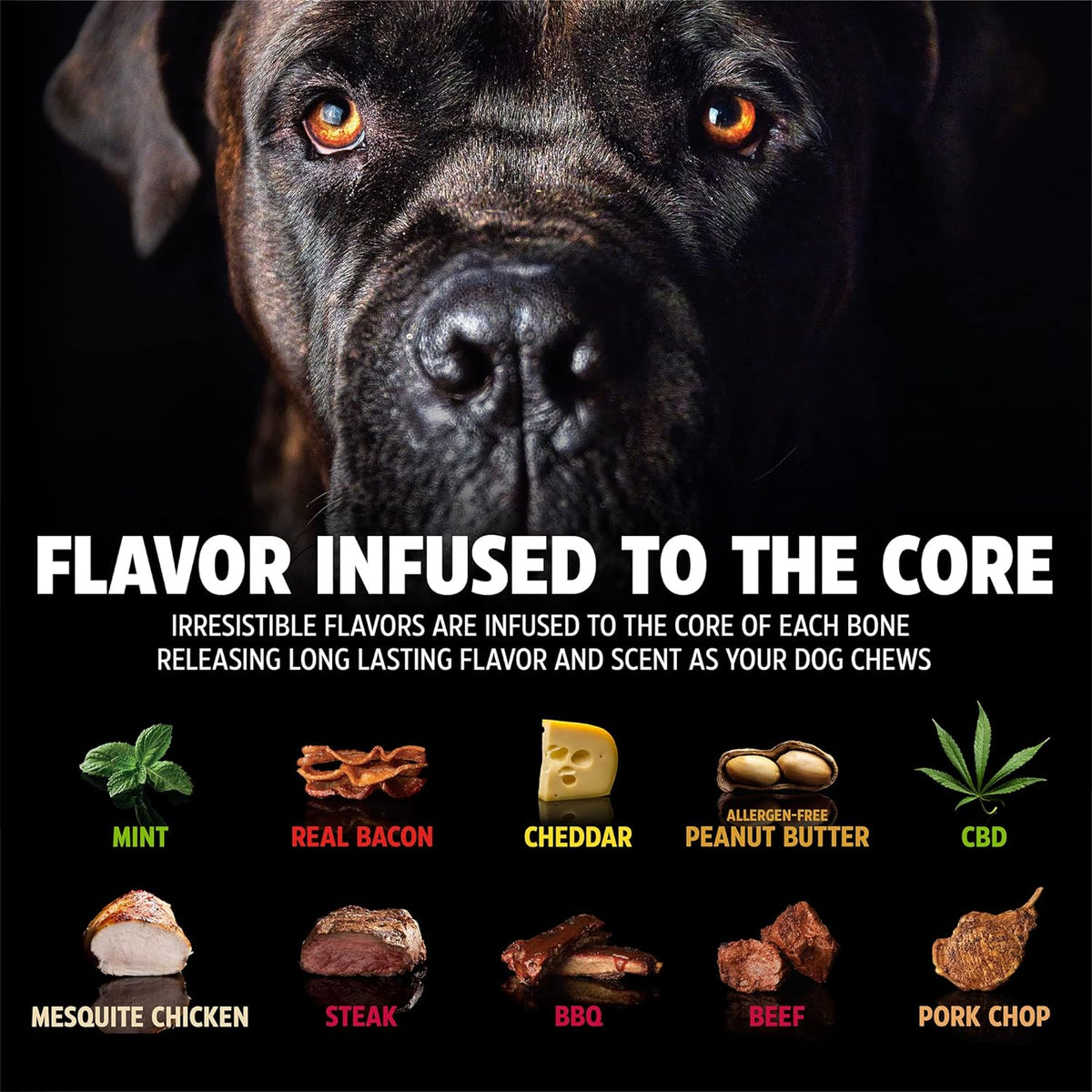 Pet Qwerks Wishbone BarkBone - Nylon Chew Toy for Aggressive Chewers - Bacon Flavor - 5.38"