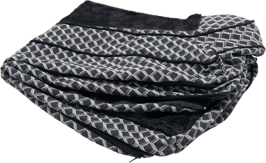 Furhaven Replacement Dog Bed Cover Comfy Couch Plush & Décor Sofa-Style, Machine Washable - Diamond Gray, Jumbo (X-Large)