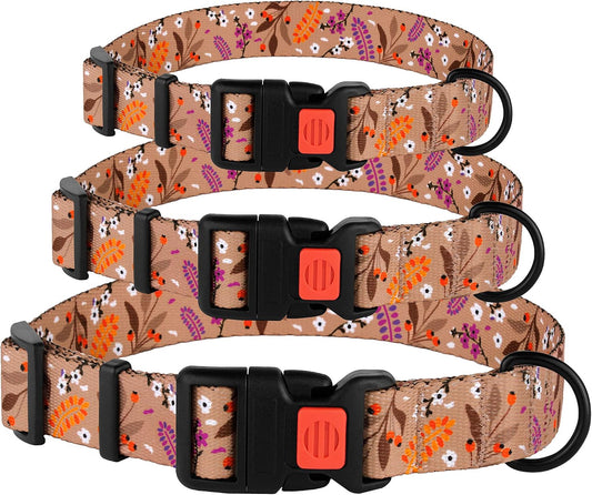 CollarDirect Floral Dog Collar Nylon Pattern Flower Print Adjustable Pet Collars for Dogs Small Medium Large Puppy