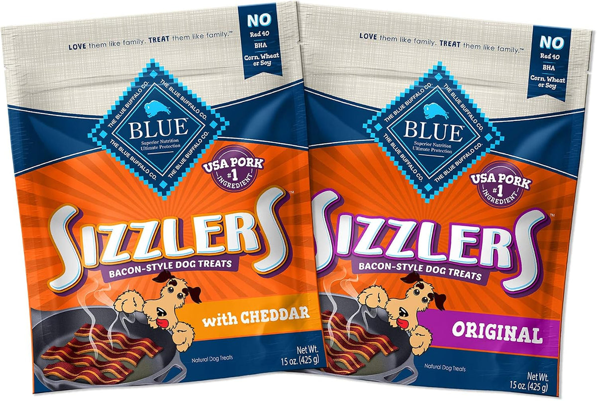 Blue Buffalo Sizzlers Natural Bacon-Style Soft-Moist Dog Treats