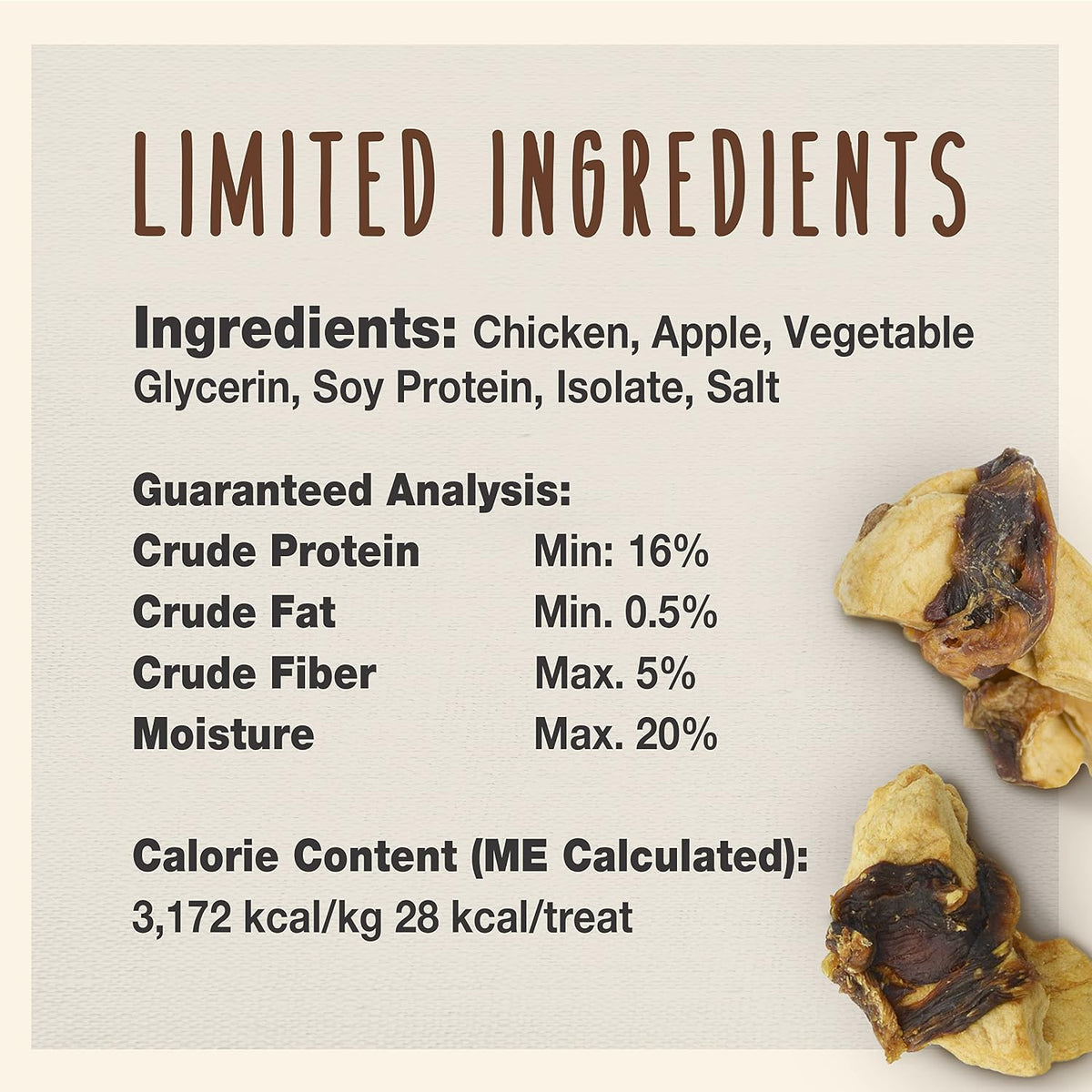 Cadet Gourmet Apple & Chicken Dog Treats Wraps - Healthy & Natural Chicken & Apple Dog Training Treats for Small & Large Breeds - Inspected & Tested in USA (28 oz.)