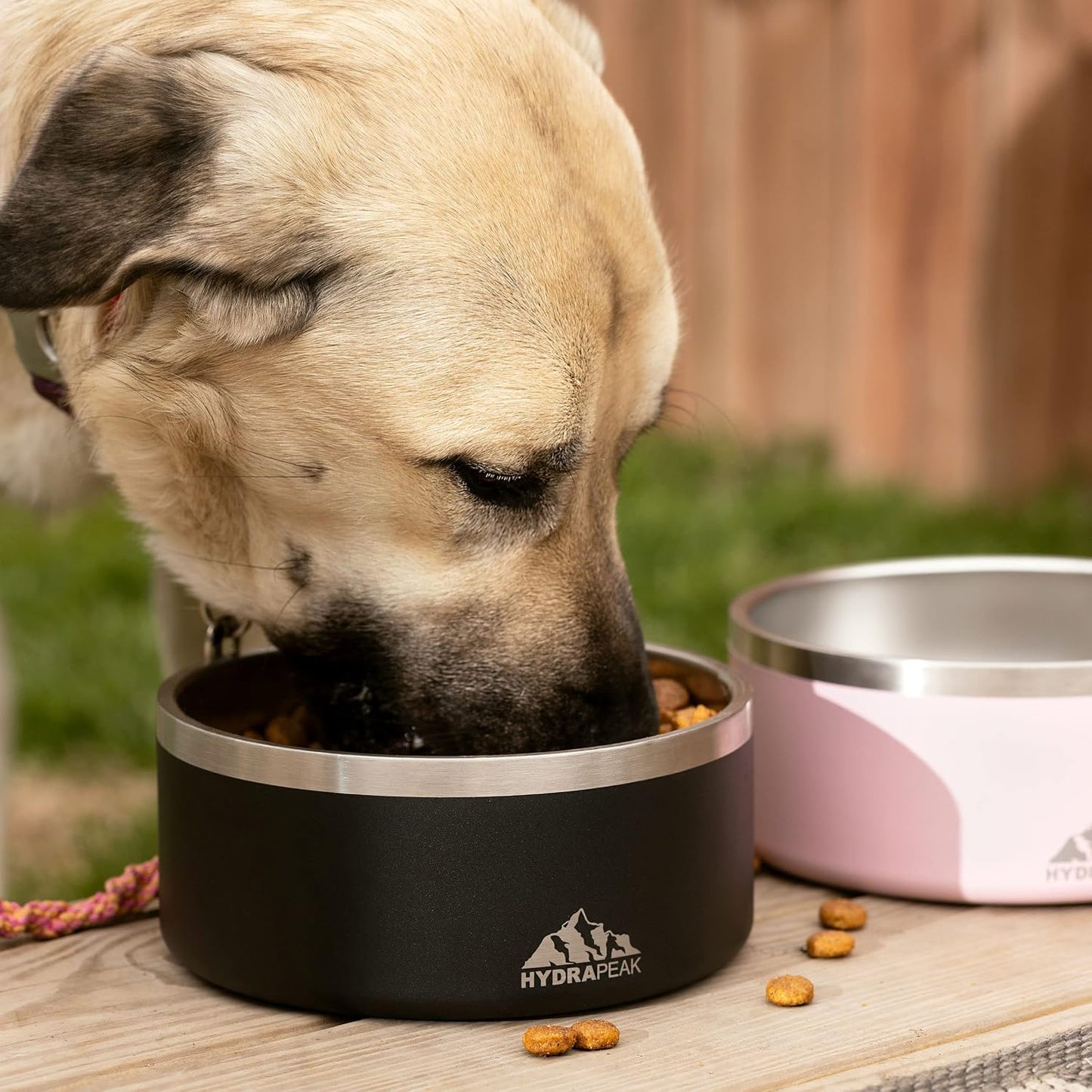 Hydrapeak Dog Bowl; Non Slip Stainless Steel; Water and Food Dish; Large Sized and Small Dogs; 32oz 64oz; Multiple Sizes; 4 Cup | White