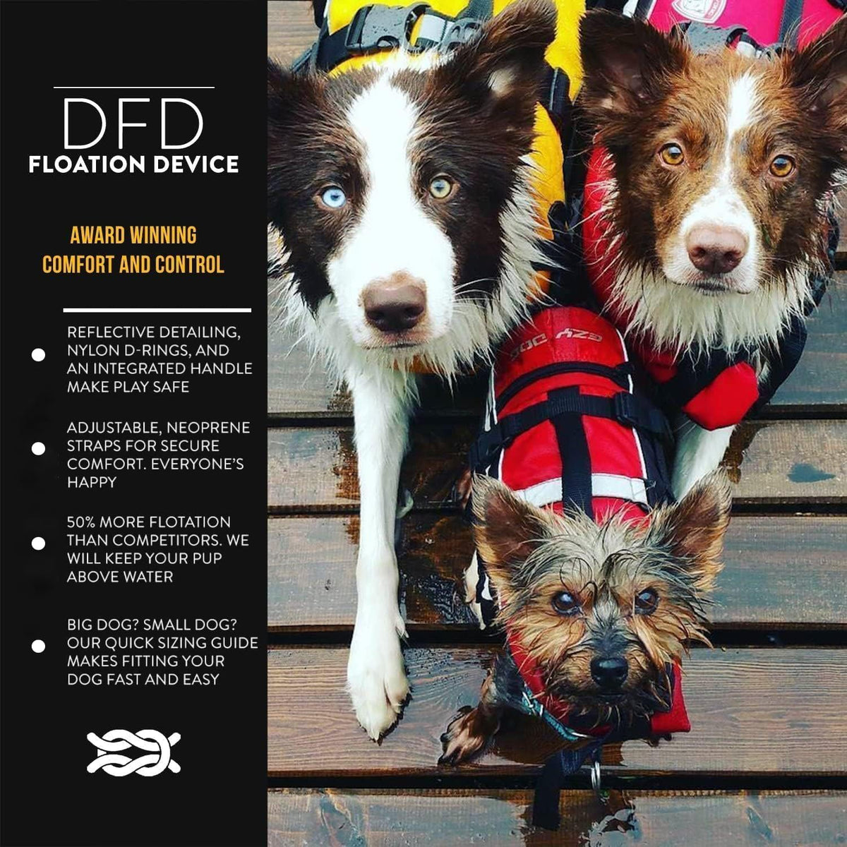 Ezydog DFD Dog Life Jacket - Adjustable Swimming Safety Vest with Reflective Trim & Durable Grab Handle - 50% More Flotation Material - X-Small, Red
