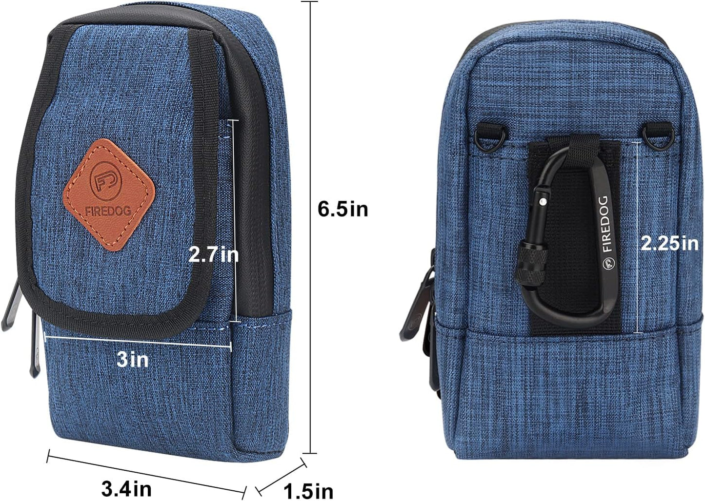 FIREDOG Smell Proof Bag, Odor Proof Pouch Mini Crossbody Bags for Travel Storage(Bright Blue)