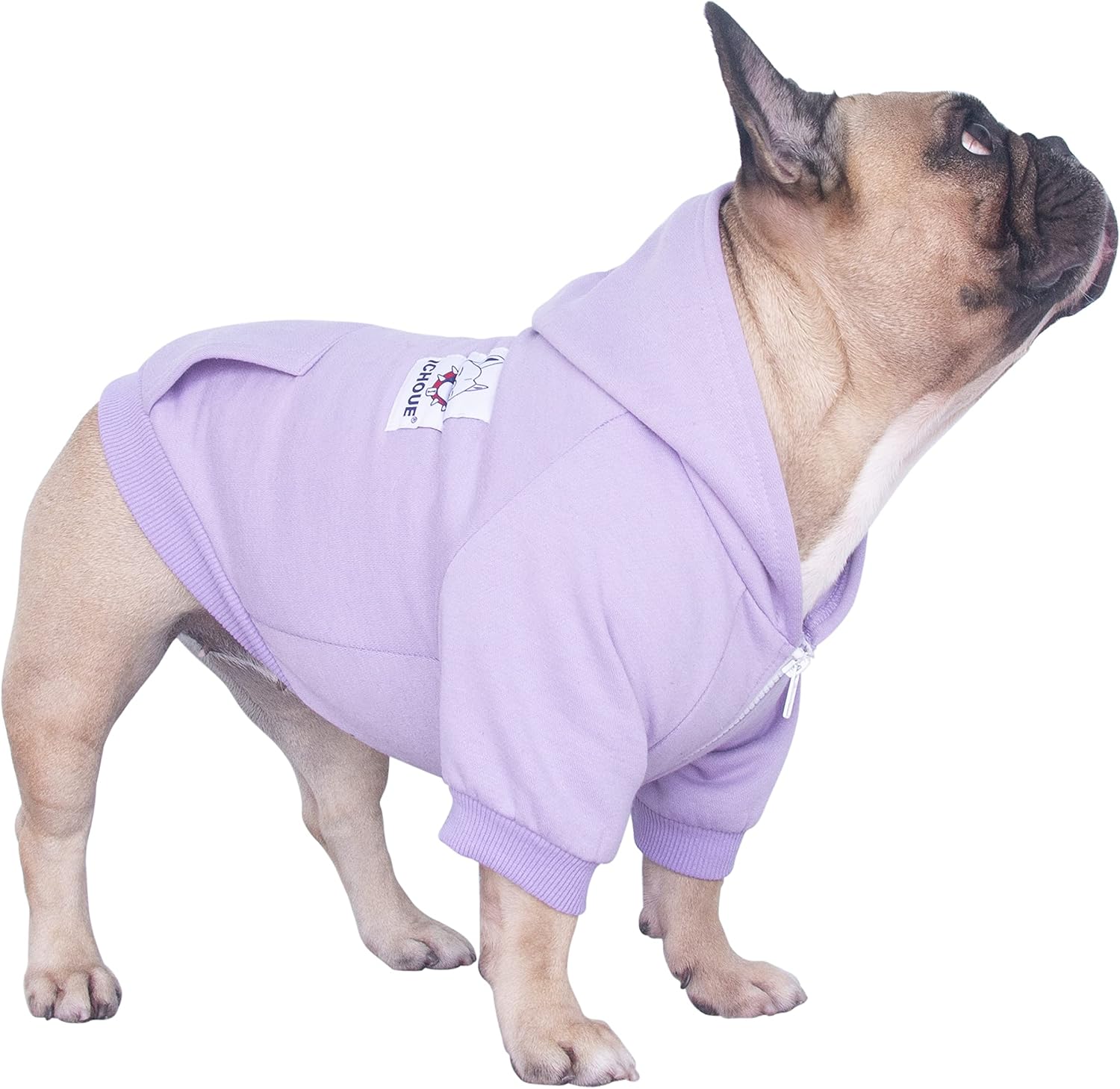 iChoue Pet Clothes Dog Hoodie Hooded Full-Zip Sweatshirt
