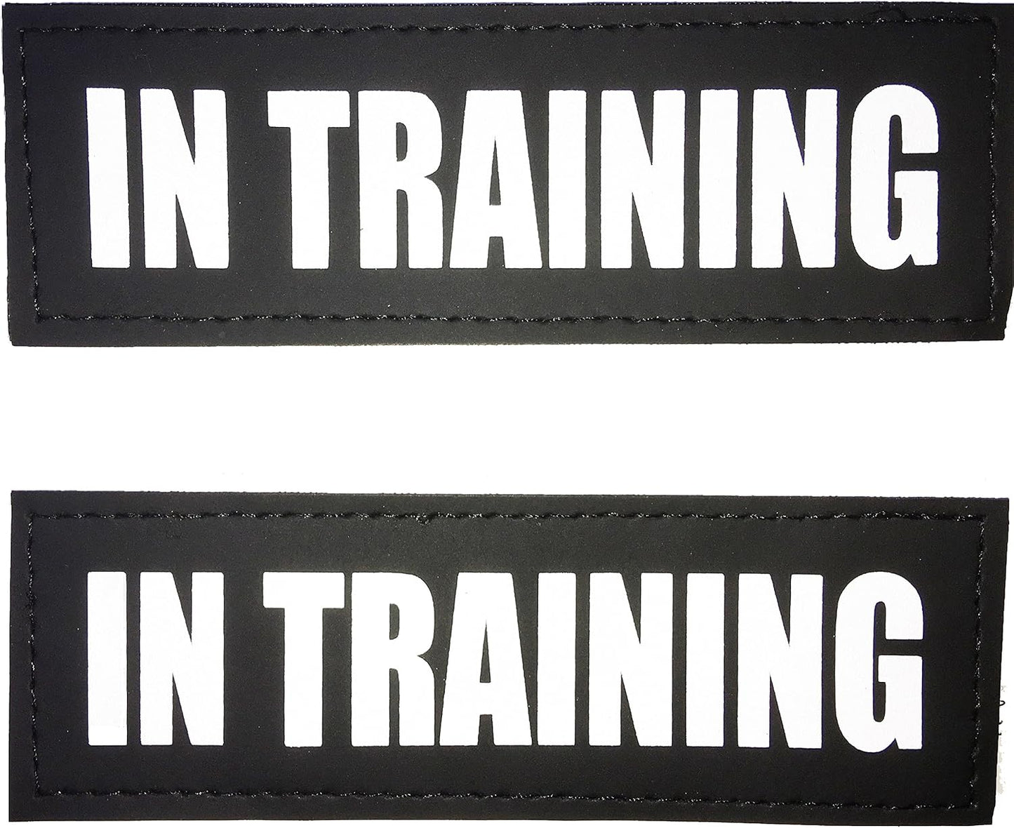 Albcorp Reflective in Training Patches with Hook Backing for Service Animal Vests/Harnesses Small (4.6 X 1) Inch