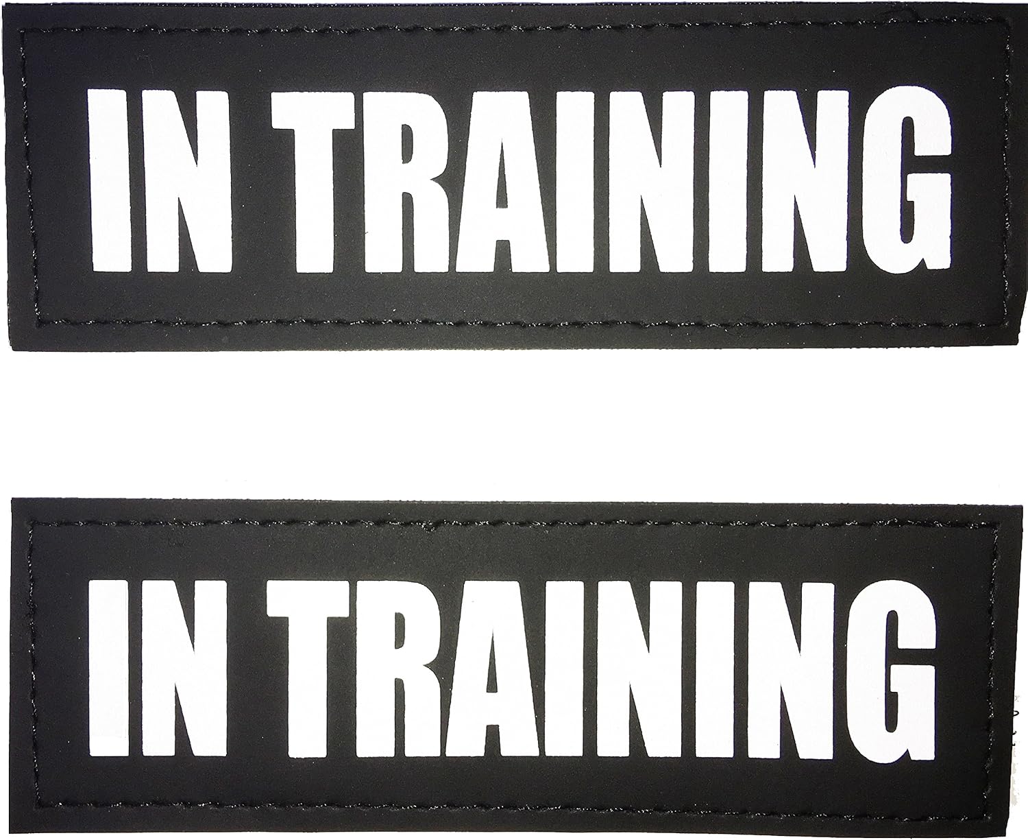 Albcorp Reflective in Training Patches with Hook Backing for Service Animal Vests/Harnesses Small (4.6 X 1) Inch