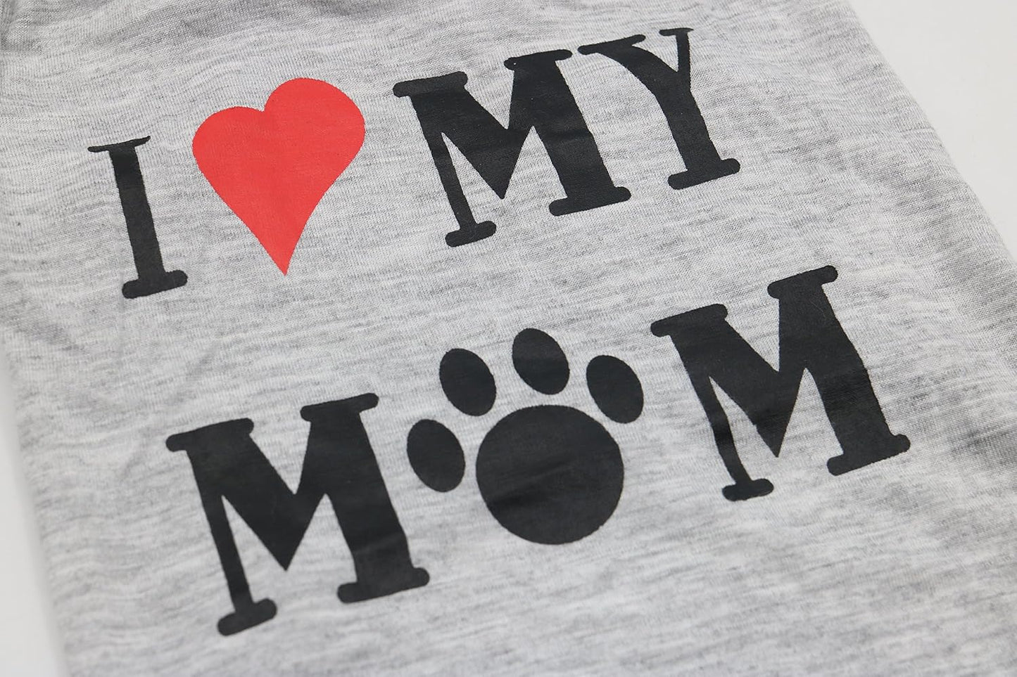 I Love My Mom Dog Shirts Mommy Clothes Boy Puppy T Shirt for Small Dogs Girl