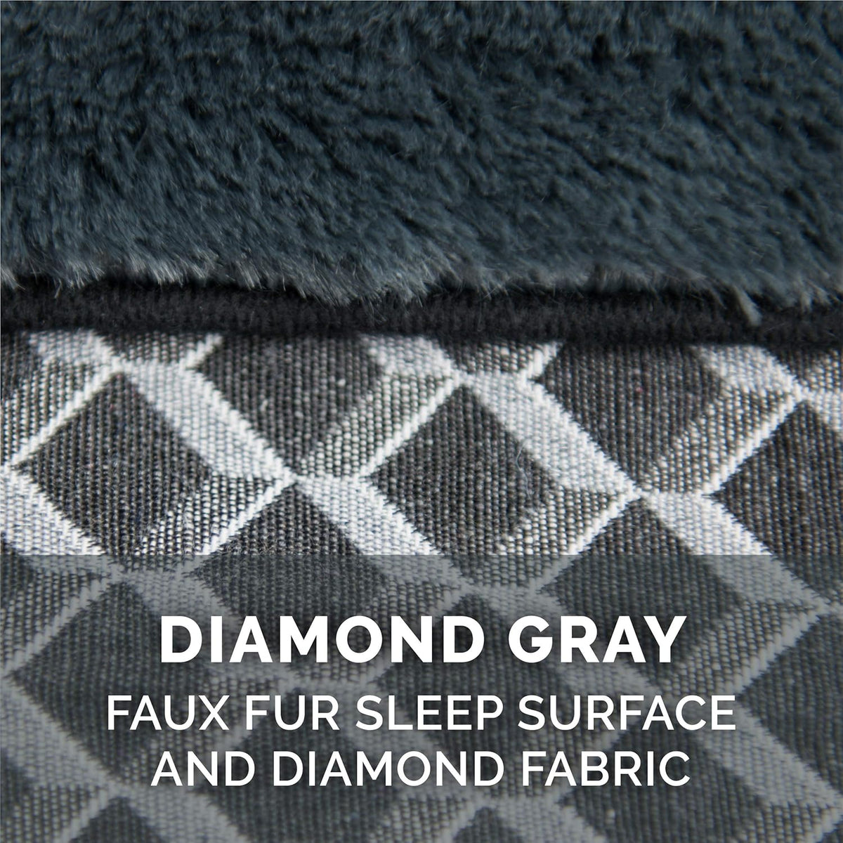 Furhaven Replacement Dog Bed Cover Comfy Couch Plush & Décor Sofa-Style, Machine Washable - Diamond Gray, Jumbo (X-Large)