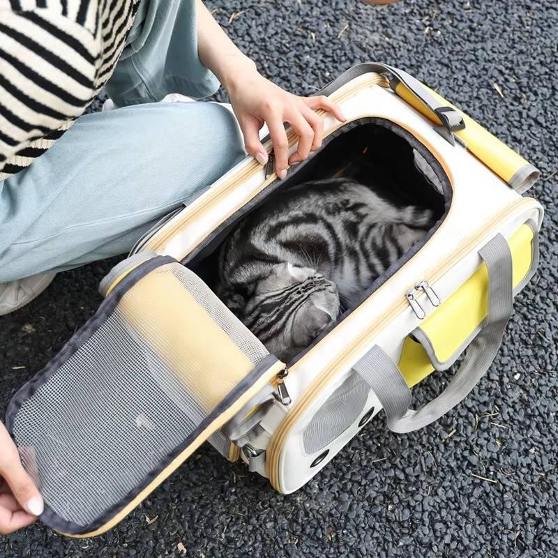 Airline Approved Pet Carrier for Cats and Small Dogs – Comfortable, Spacious, and Breathable Design with Adjustable Shoulder Strap