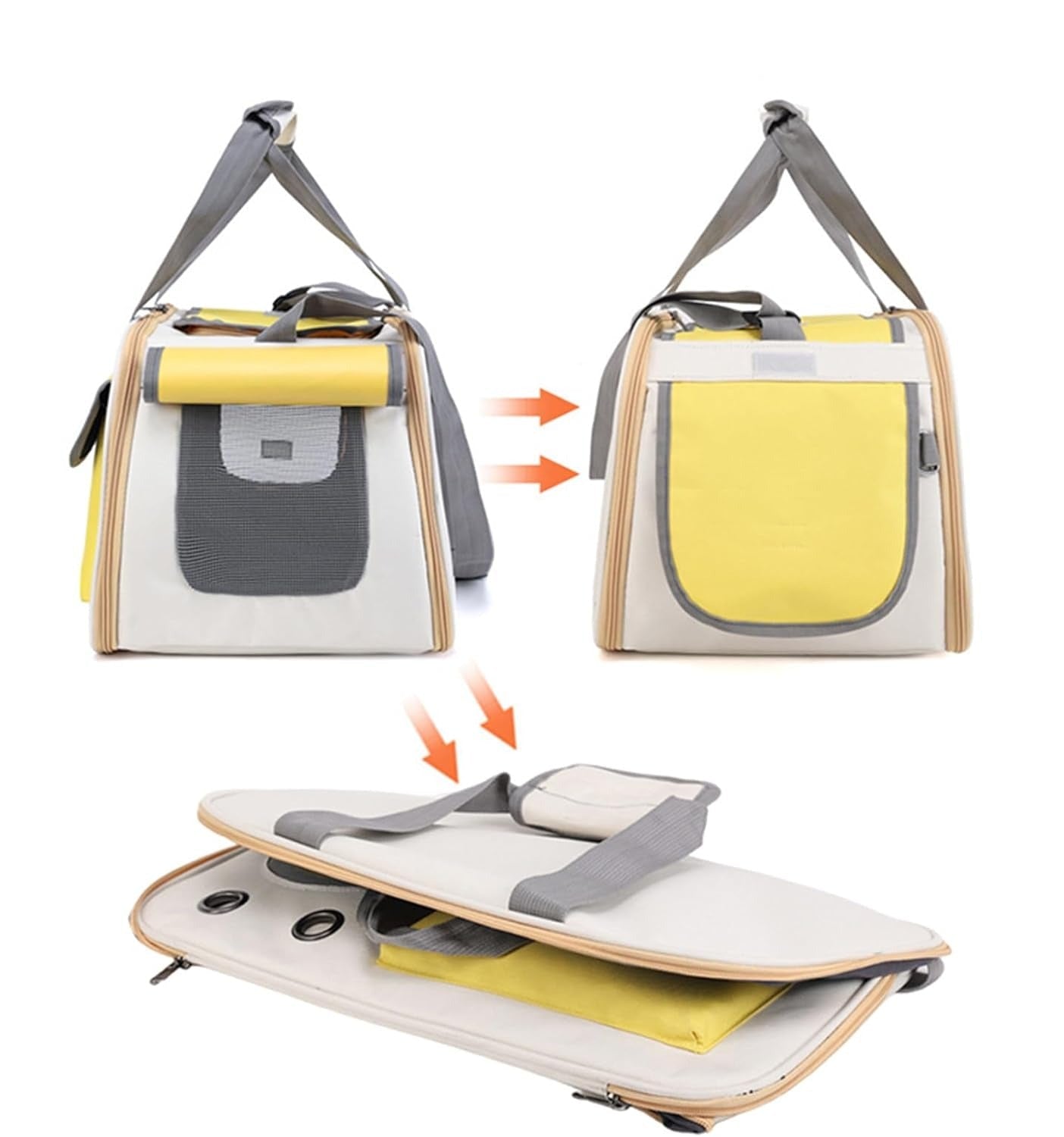 Airline Approved Pet Carrier for Cats and Small Dogs – Comfortable, Spacious, and Breathable Design with Adjustable Shoulder Strap